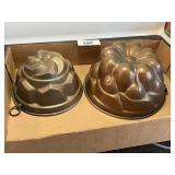 (2) Copper Food Molds