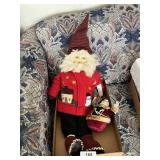 (2) Decorative Santas