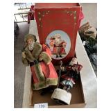 (2) Decorative Santas