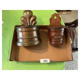(2) Wall Mount Salt Cellars