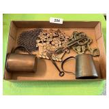 (2) Copper Tankards, Vintage Key & Some Trivets