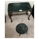 Cast Metal Bench + Antique Foot Warmer *