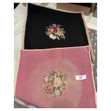 (4) Vintage Needlepoint Seat Covers