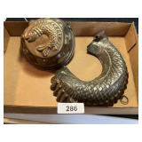 (2) Food Molds, One Copper One Aluminum