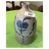 Hand Turned Salt Glazed Teardrop Jug -*