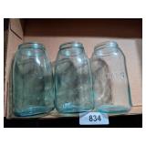 (2) Ball Canning Jars Quart Size + One Mason