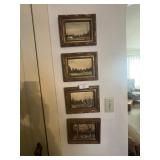 (4) Hand Painted Scenery Pictures