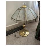 Printed Glass & Brass Table Lamp