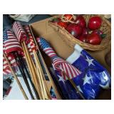Wood Apples & Fourth of July Decor & Flags