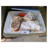 Small Tote w/ Lid + Vintage Style Home Decor, +