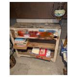 Old Dresser Made Into Garage Work Bench