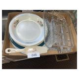 Glass Pie Plates, Relish Plates &