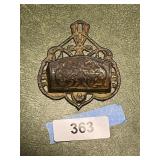 Cast Iron Match Holder & Wrought Iron Hooks