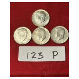 (1) 1965 + (3) 1966 Kennedy Half Dollars