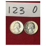 1962 D + 1963 D Washington Quarters
