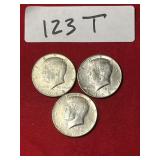 (2) 1968 D + (1) 1969 D Kennedy Half Dollars