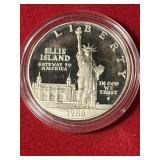 1986 S Ellis Island Silver Dollar Proof