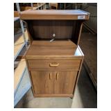MDF Microwave Cart on Wheels