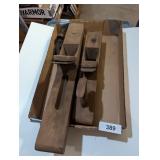 (2) Vintage Wooden Plane & Metal Plane