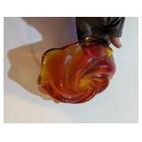Fenton? Yellow and Orange Candy Dish