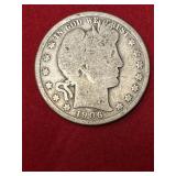1906 D Barber Half Dollar