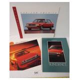 1987 Plymouth Sundance Dealer Brochures