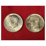 (2) 1964 Kennedy Half Dollars