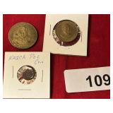 KAICA POK coin + (2) President Collectors Tokens