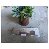 Crock w/ Plant & Picture
