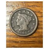 1848 Large One Cent (AG-G)