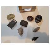 Belt Buckles, Arrowheads & Other
