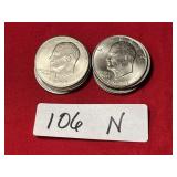 (10) 1971 D Eisenhower Dollars