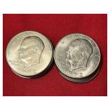 (10) 1972 D Eisenhower Dollars
