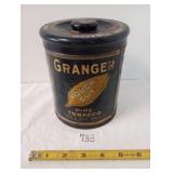 Granger Pipe Tobacco Tin 6" Tall
