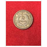 1864 Two Cent coin