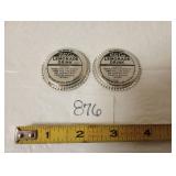 (2) Vita Cee Lemonade Drink Bottle caps Unused
