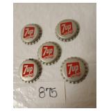 (5) Unused 7UP Bottle Caps