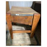 Butcher Block Table w/ Knife Holder