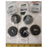(8) New Black Keyhole Covers