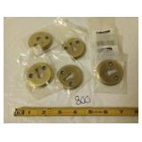 (6) New Antique Brass Keyhole Covers