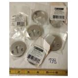 (7) New Satin Nickel Keyhole Covers