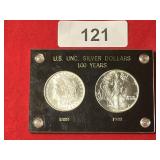 100 Year Unc. 1888/1988 Silver Dollars