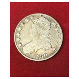 1830 Capped Bust Half Dollar F