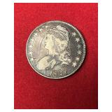 1827 Capped Bust Half Dollar F