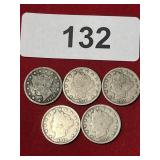 (5) V Nickels