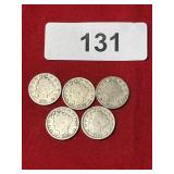 (5) V Nickels
