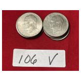 (10) 1976 Eisenhower Dollars