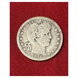 1916 D Barber Quarter