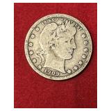1909 D Barber Quarter