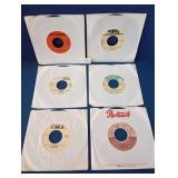 (6) Country Music 45 Records Mint Condition